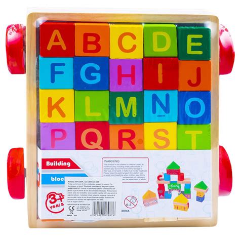 Educational Wooden Puzzle Alphabet Trolley 30 Cubes - EKT3976 – Extrokids