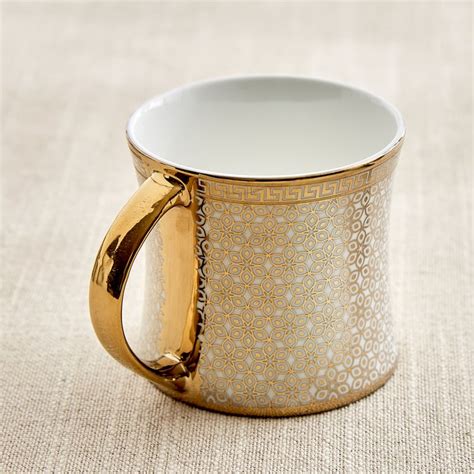 Buy Ebony Classic Director Set of 6 Bone China Printed Coffee Mugs ...