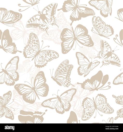 A seamless background with butterflies. Vintage background. Vector ...