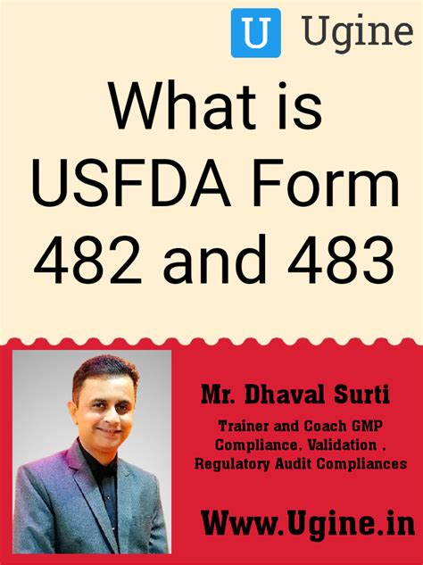 What is USFDA Form 482 and 483