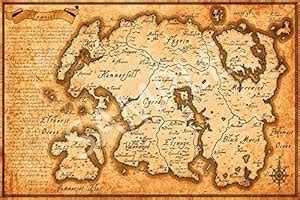 Best Print Store - Elder Scrolls Map of Tamriel Poster (11x17 inches ...
