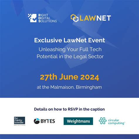 LawNet Ltd on LinkedIn: LawNet members, here is an exclusive event just for you, taking place…