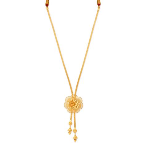 Ethnic Floral Filigree Gold Necklace