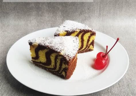 resep zebra cake