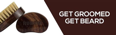 RUBAB MEN 100% Boar Bristle Beard Brush: Travel-Friendly, Premium Wood ...