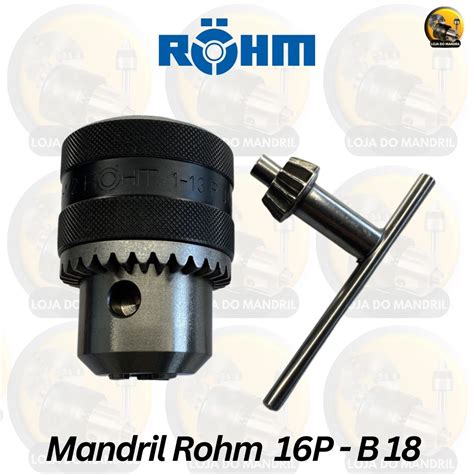 Mandril Industrial Rohm 16P B18 ( 1/32 a 5/8 - 1,0 a 16,0 mm )