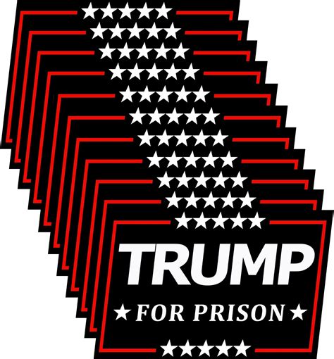 Amazon.com - 10 Pack Trump for Prison Anti Trump Stickers Laptop Bumper ...