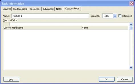 Adding Tasks in MS Project 的图像结果