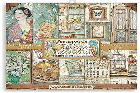 Stamperia Scrapbooking Pad 10 Sheets - 30.5x30.5 (12"x12") - Atelier ...