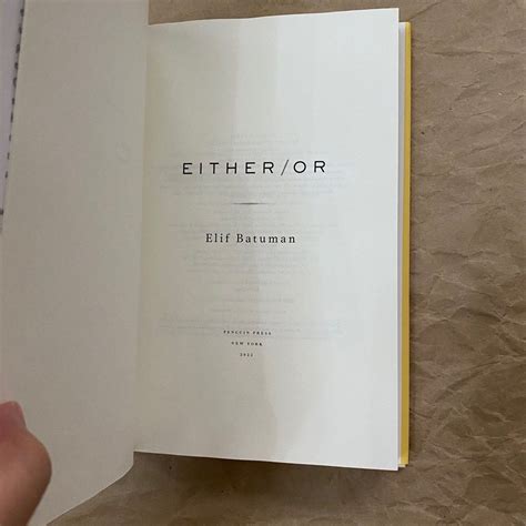 (Hardcover) Either/Or by Elif Batuman, Hobbies & Toys, Books ...