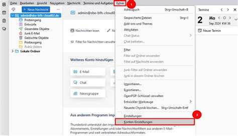 E-Mail Konto einbinden - Dokumentation