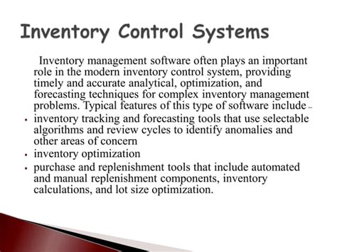 Methods of Inventory Control 的图像结果