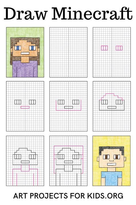 Draw Minecraft Characters 的图像结果