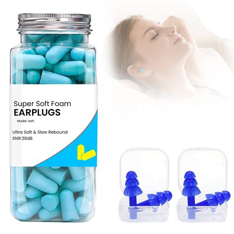 Buy HANNEA® 60pcs Foam Ear Plugs, Ultra Soft Foam Earplugs, Reusable ...