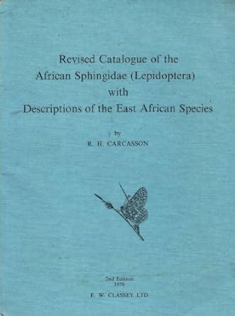 Revised Catalogue of the African Sphingidae (Lepidoptera) with ...