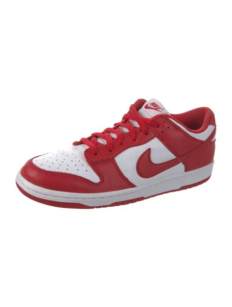 Nike Dunk Low University Red Sneakers - Red Sneakers, Shoes - WU2156008 ...