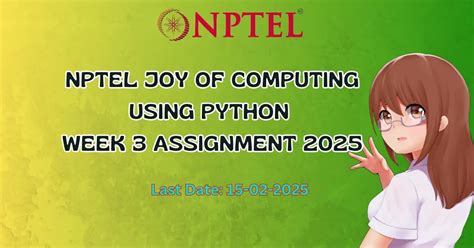 NPTEL Joy Of Computing Using Python Week 3 Assignment 2025