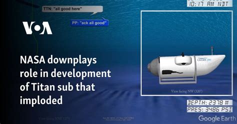NASA downplays role in development of Titan sub that imploded