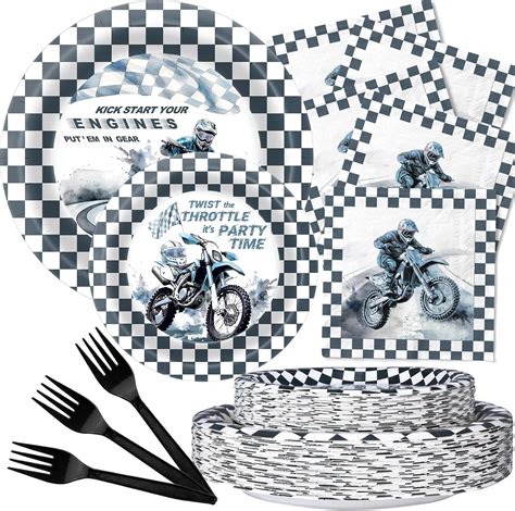 Amazon.com: Dirt Bike Motocross Party Decorations - Motorbike Party Favors & Supplies (Serves 20 ...