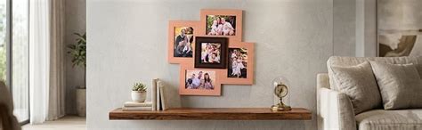 i2 Frames Wall Hanging Collage Photo Frame - Brown Set of 5 : Amazon.in ...