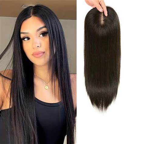 Fully Real Human Hair Topper Lace Closure Hair Extension For Women and ...