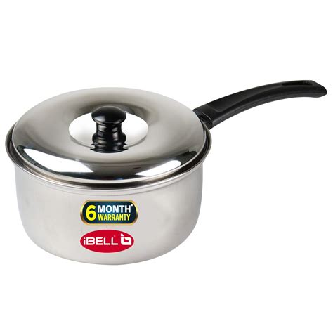 Buy iBELL 2 Litre Stainless Steel Sauce Pan with Lid(19 cm)Induction ...