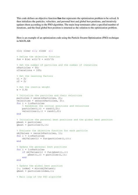 Particle Swarm Optimization Using MATLAB 的图像结果