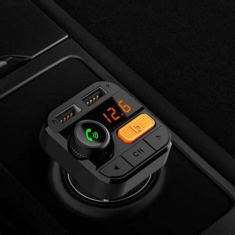 SLB® 4656 FM Transmitter 2.4A+1A Bass Universal Smart Bluetooth Car Kit ...