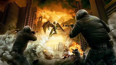 Download wallpaper machine, the explosion, fire, battle, the demon ...