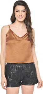 Martini Casual Solid Women Orange Top - Buy Martini Casual Solid Women ...