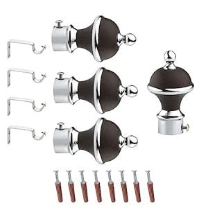 Buy GLOXY Manjira Shape Stainless Steel & ABS Curtain Bracket Parda ...