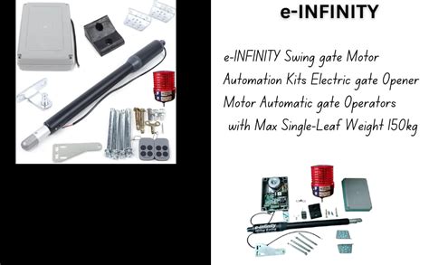 e-INFINITY Swing gate Motor Automation Kits Electric gate Opener Motor ...