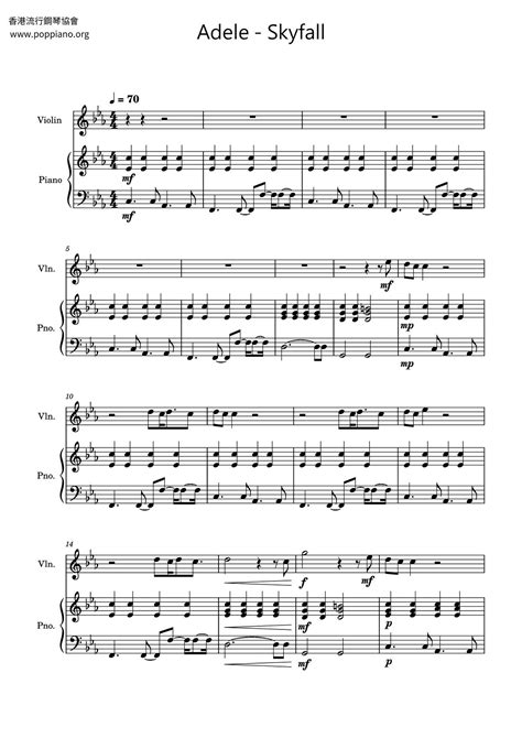 Adele-Skyfall Sheet Music pdf, - Free Score Download ★
