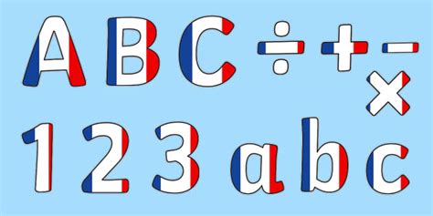 French Letters With Accents | French Flag Display Lettering