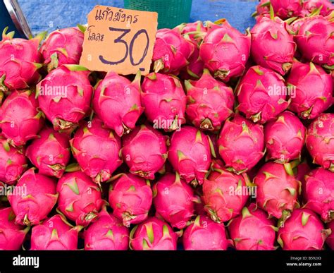 dragon fruit for sale in Bangkok Thailand Stock Photo - Alamy