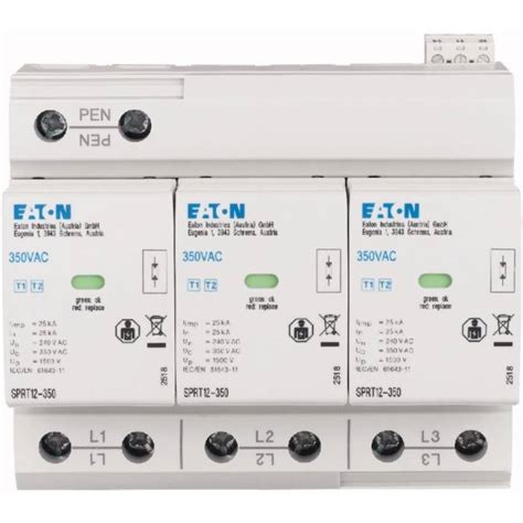 195235 SPRT12-350/3-AX Eaton | Series xPole Surge Protector 350 V ...
