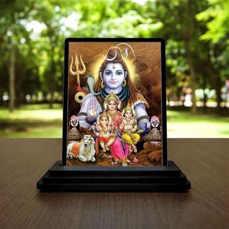 Buy Vprint Quality Shiv Parivar Car Dashboard Idols Figurine (Wooden ...