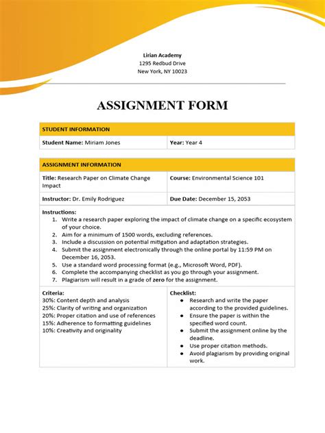 Image result for Assignment Order Sample