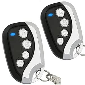 Azonee 433mhz Universal Wireless Copy Remote Control Key Fob, 2pcs ...