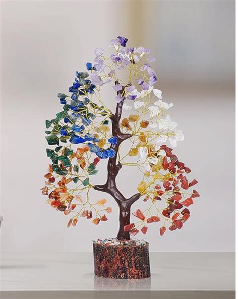 7 Chakra Crystal Healing Stone Tree – Bhakti Samagri