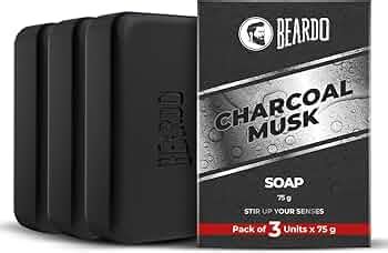 Beardo Activated Charcoal Musk Soap for Men, 75g x 3 | With Activated ...