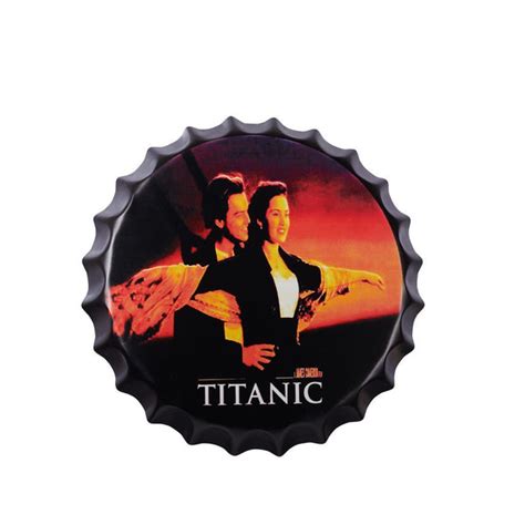 Bottle Caps wall decor sign - Titanic (14"x14")