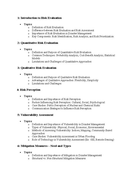 Disaster Mitigation and Management: Unit 3 Overview - Studocu