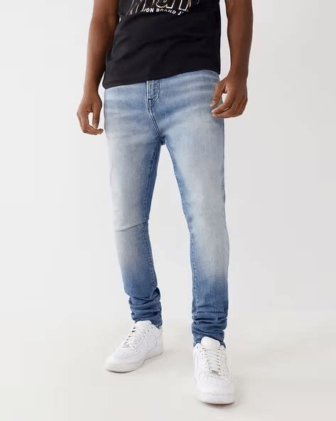 True Religion Mens SN Jack Skinny Fit Blue Mid Rise Jeans – Denim for ...