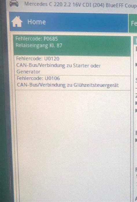 Image result for Fehlercode Loschen W204k