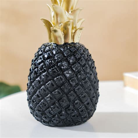 Home Décor - Large Pineapple Décor Object In Black For Kitchen Décor ...