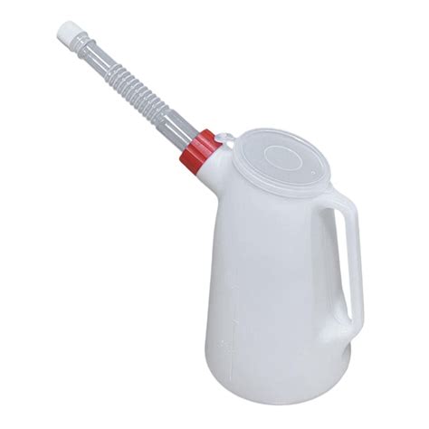 Oil Measuring Container with Lid Oil Jug with Long Spout Engine Oil ...