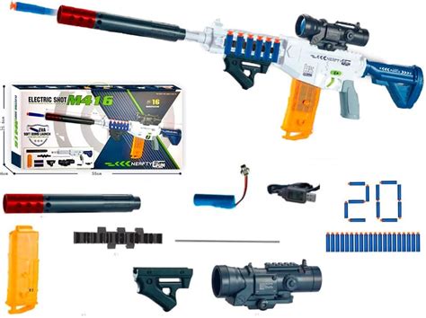 Buy IMPERIUM PRO Soft Foam Bullet Toy Gun, with 20 Soft Bullet, White ...