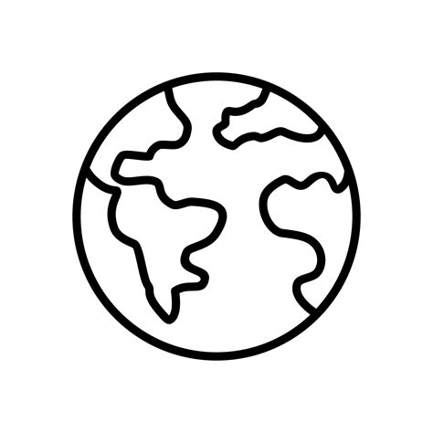 Earth Outline Coloring
