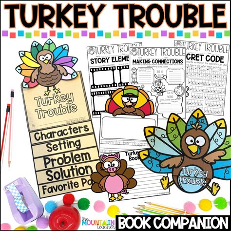 Turkey Trouble Activities | Thanksgiving Craft, Reading & Writing Book ...